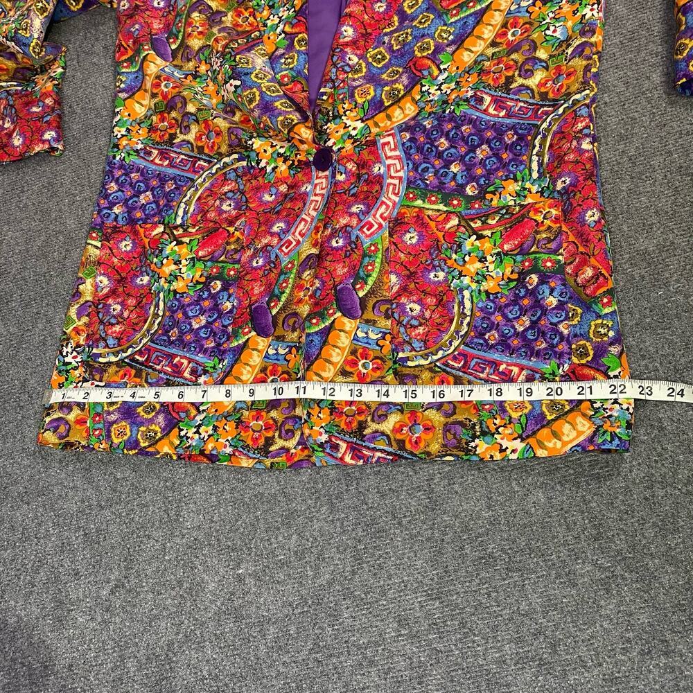 Vintage Diane Von Furstenberg Women’s 10 100% Silk Bohemian Floral Patchwork - Picture 10 of 13